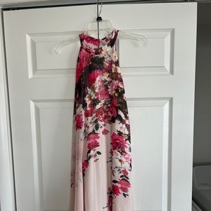 High neck, sleeveless dress